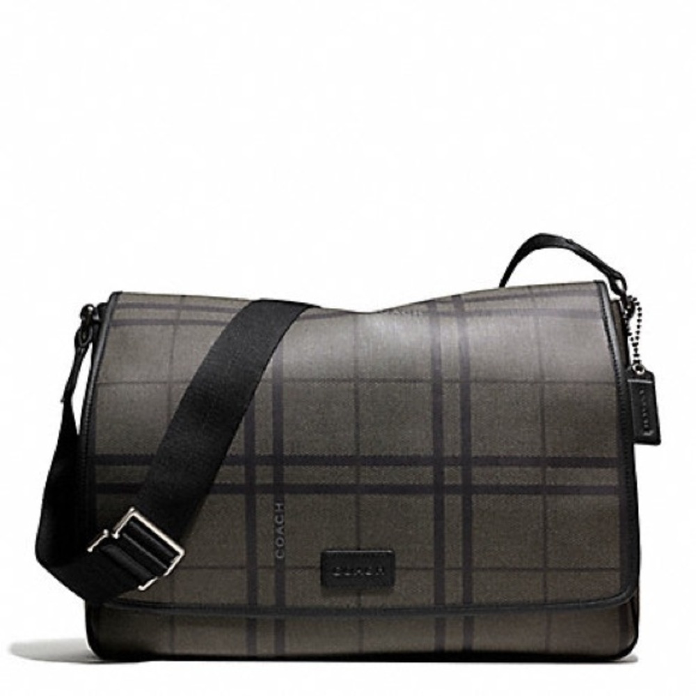 COACH TATTERSALL PVC MESSENGER BAG F71063 MEN